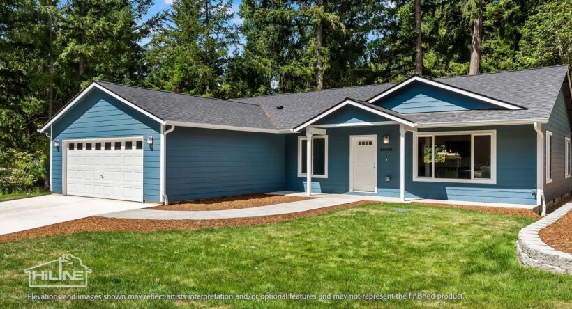 Image of HiLine Homes Plan 1664 Front Exterior.