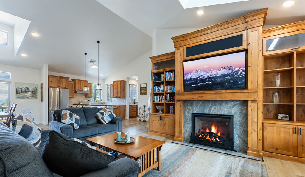 Home Plan 2248 Great Room and Living Room.