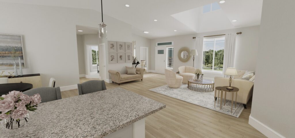 Home Plan 2248 entry and great room.