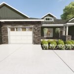 Home Plan 2248 exterior front view.