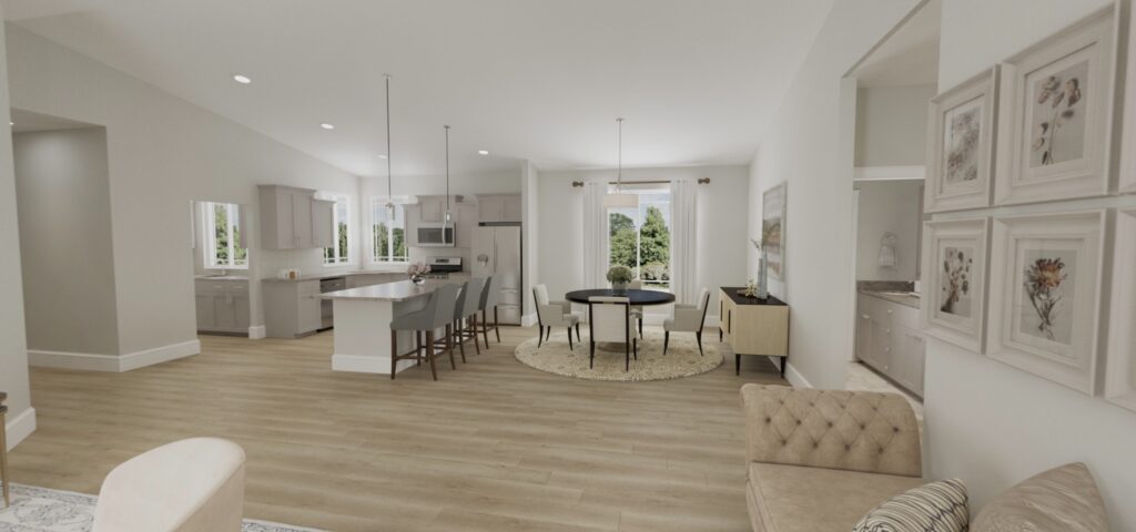 Home Plan 2248 kitchen and dining room.