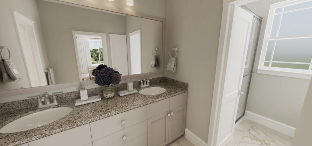 Home Plan 2248 primary bath.