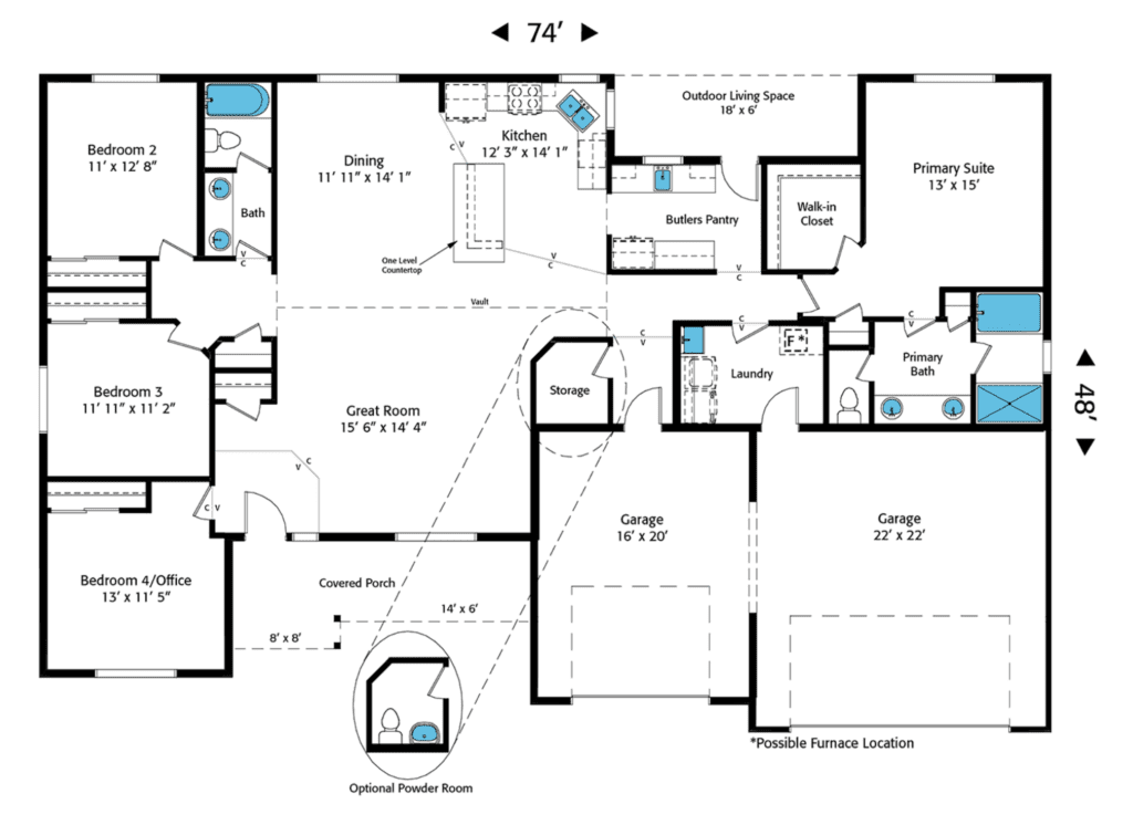 Home plan 2248 floor layout.