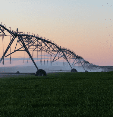 Star, Idaho scenery of crop fields being watered.