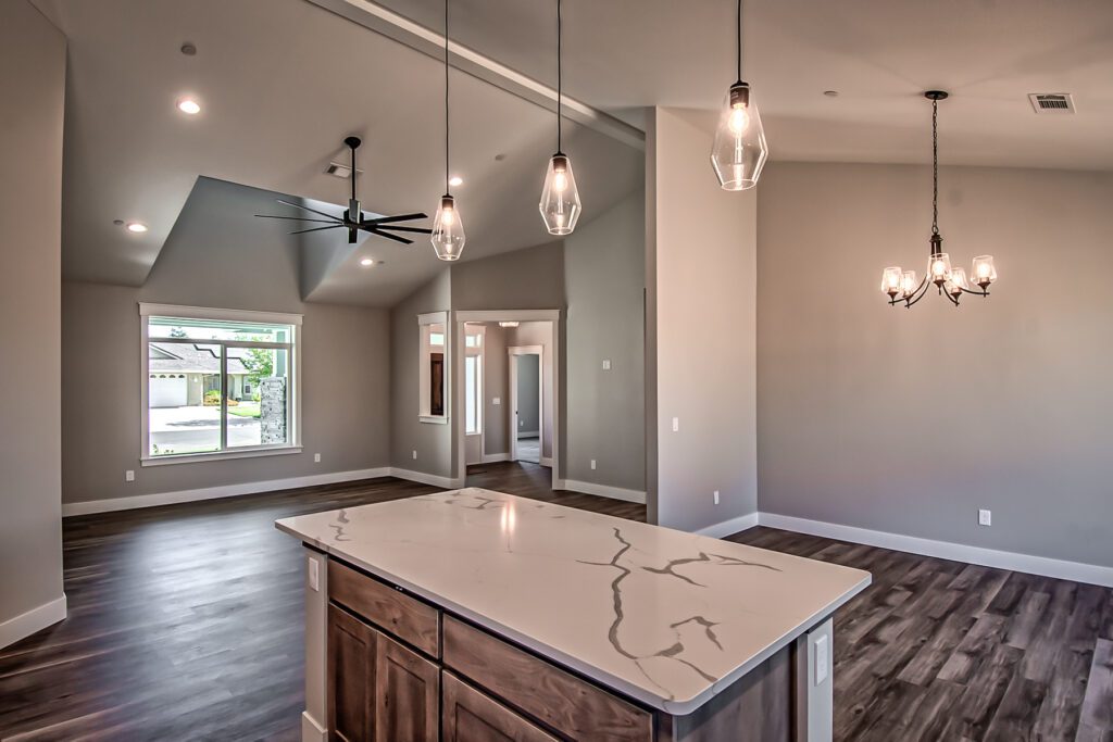 Home Plan 2248 kitchen and living room.