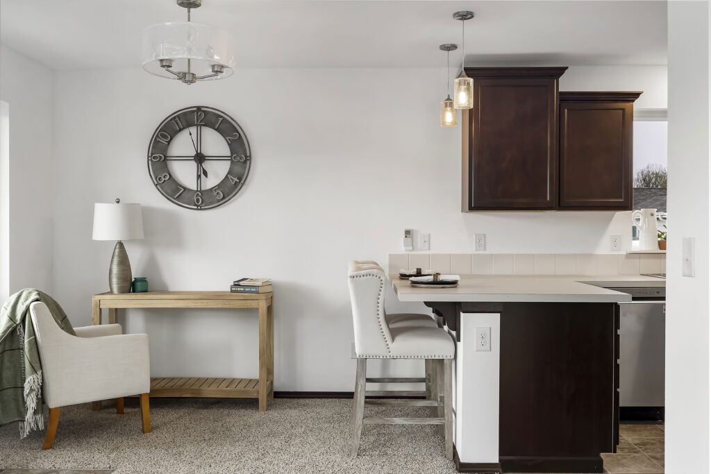 Home Plan 843 kitchen and dining.