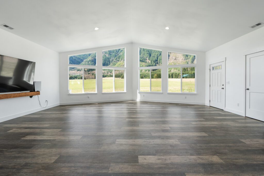 Large windows at the front of Home Plan 2041.