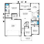 Home Plan 1382L floor layout.