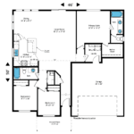 Home Plan 1494R floor layout.