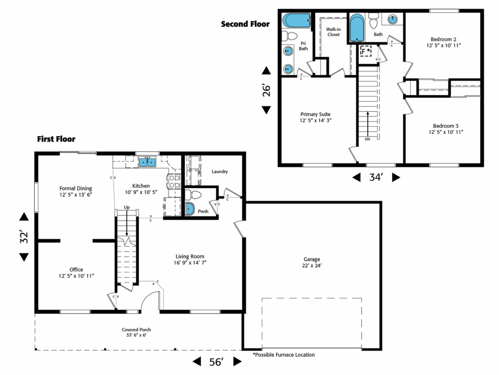 Home Plan 1768R floor plan layout.