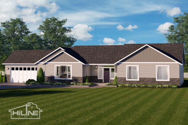 Home Plan 1772 enhanced elevation.