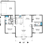 Home Plan 1780L floor layout.