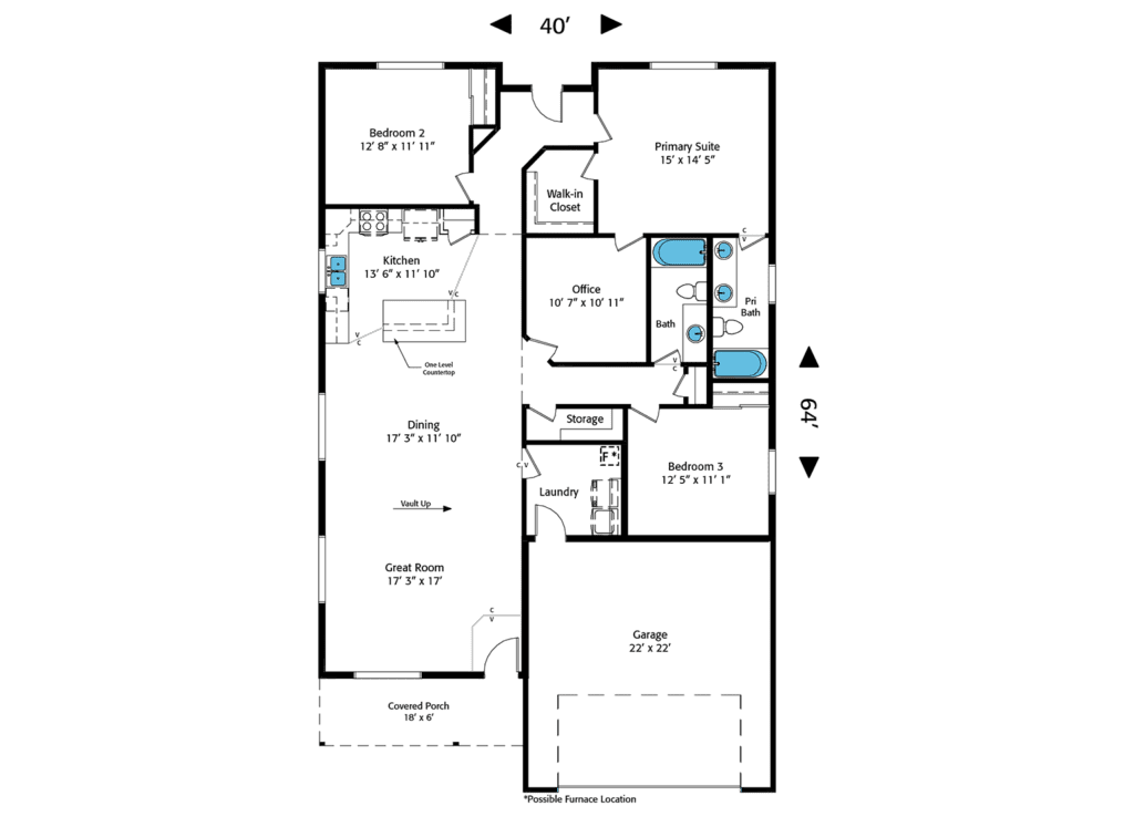 Home Plan 1883 floor layout.