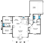 Home Plan 1964R floor layout.