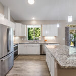 Home Plan 1491 back covered outdoor living space.