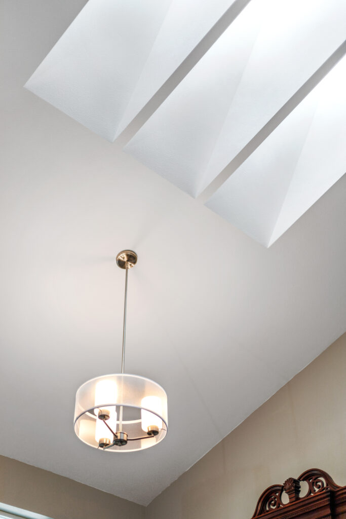 Home Plan 1491 vaulted skylights.