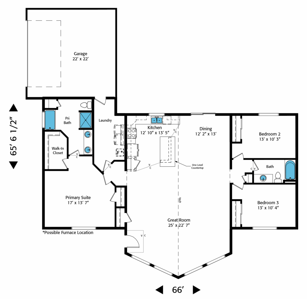 Home Plan 2041L floor plan layout.
