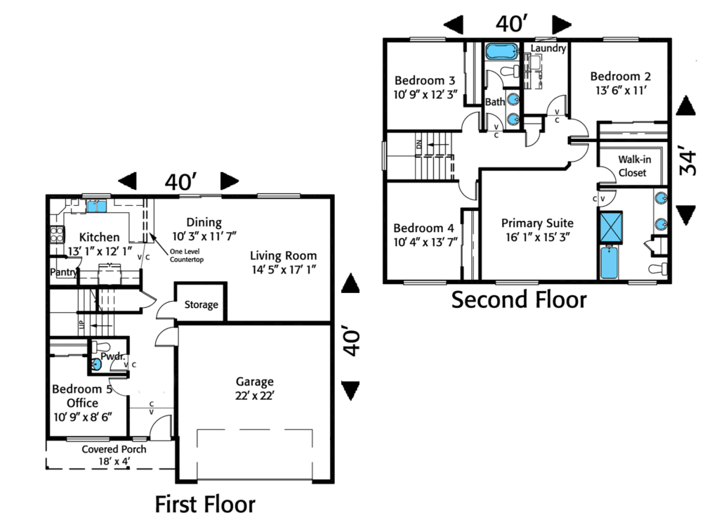 Home Plan 2373R floor layout.