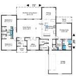 Home Plan 2443R floor layout.