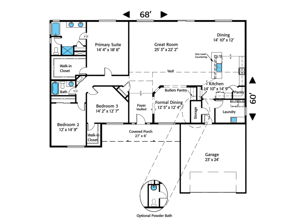 Home Plan 2592 floor layout.