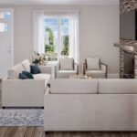 Home Plan 1491 living room.