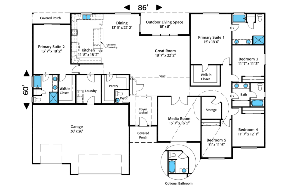 Home Plan 3464 floor plan