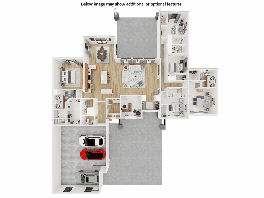 Home Plan 3711 floor layout.