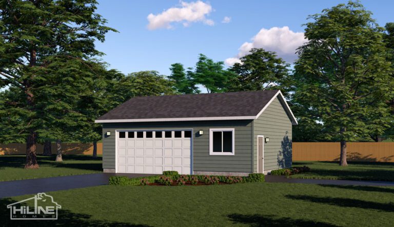 Garage Plan 720G standard elevation.