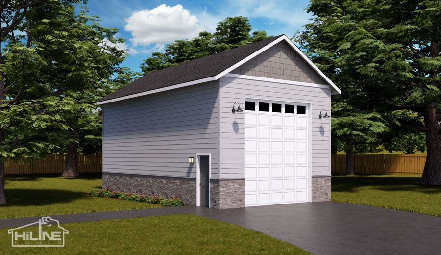 Garage Plan 720RV optional elevation.