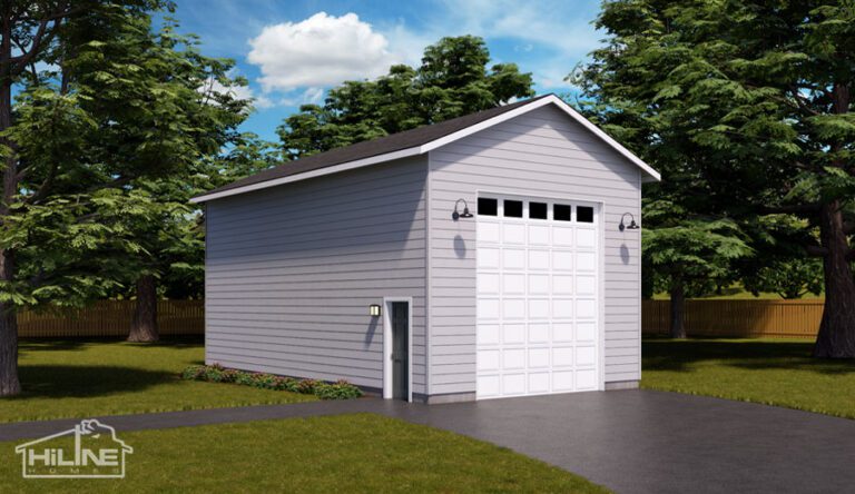 Garage Plan 720RV standard elevation.