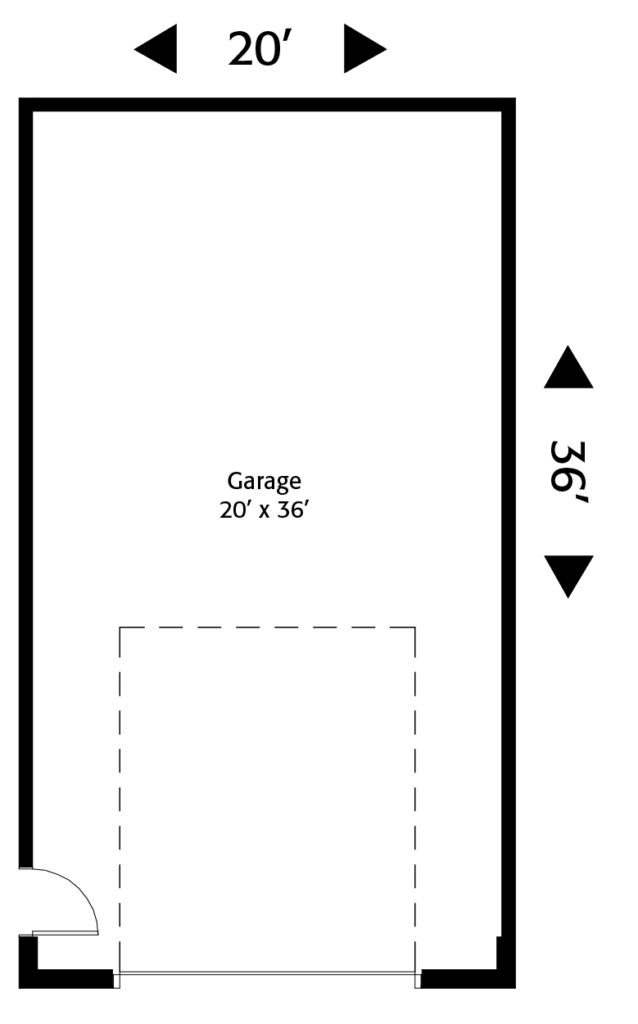 Garage Plan 720RV floor layout.
