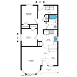 Home Plan 843 floor layout.