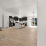 Home Plan 1491 kitchen and living room.