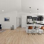 Home Plan 1491 kitchen and living.