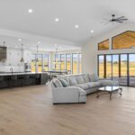 Home Plan 3711 kitchen and living room.