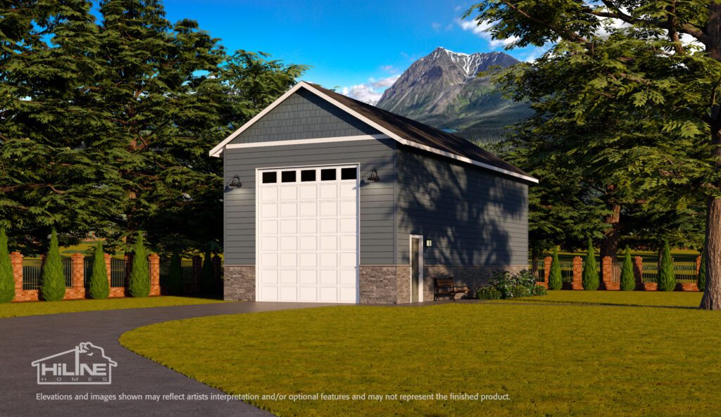 Garage Plan 920RV optional elevation.