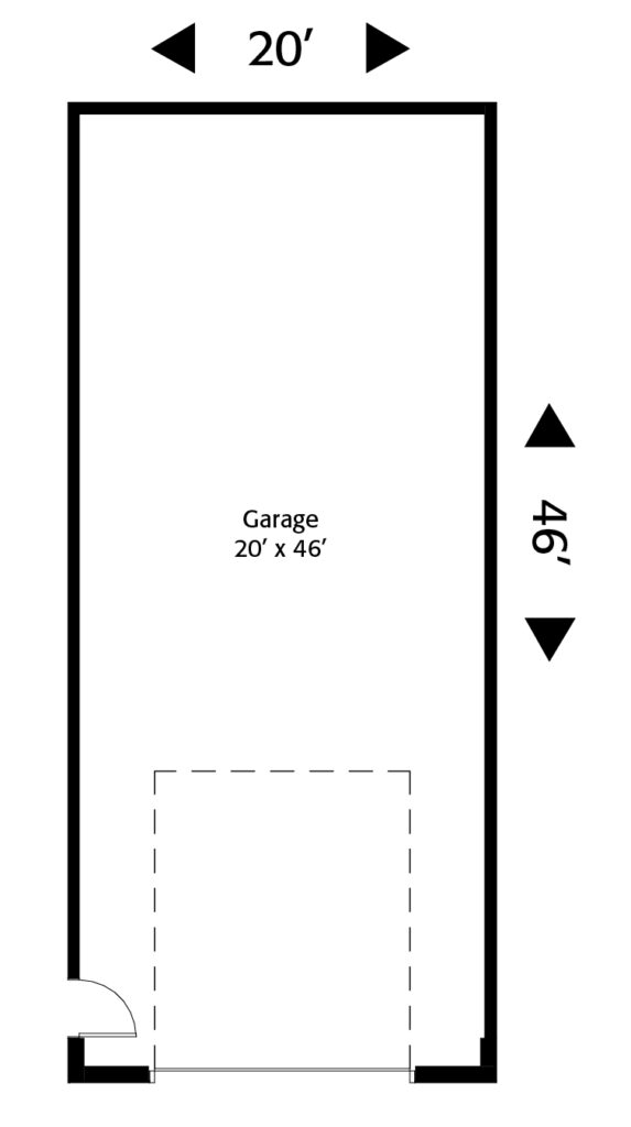 Garage Plan 920RV-L floor layout.