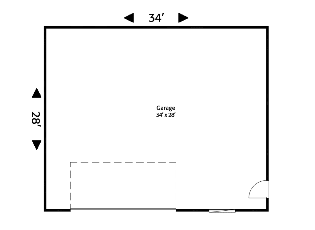 Garage Plan 952G-R floor layout.
