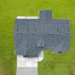 Home Plan 3464 aerial view.