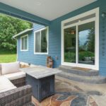 Home Plan 2345 back exterior outdoor living space.