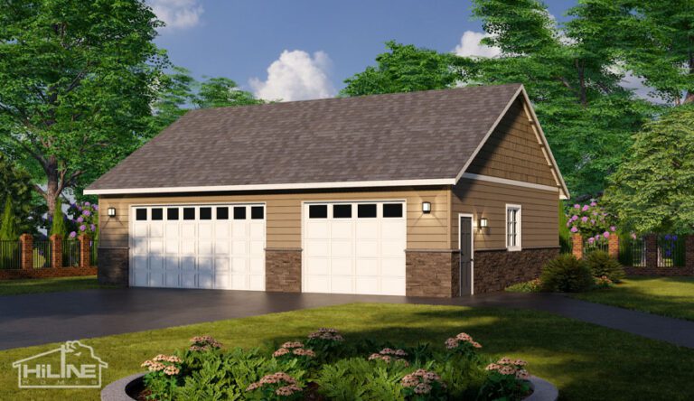 Garage Plan 1216G optional elevation.