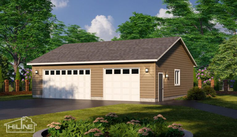 Garage Plan 1216G standard elevation.