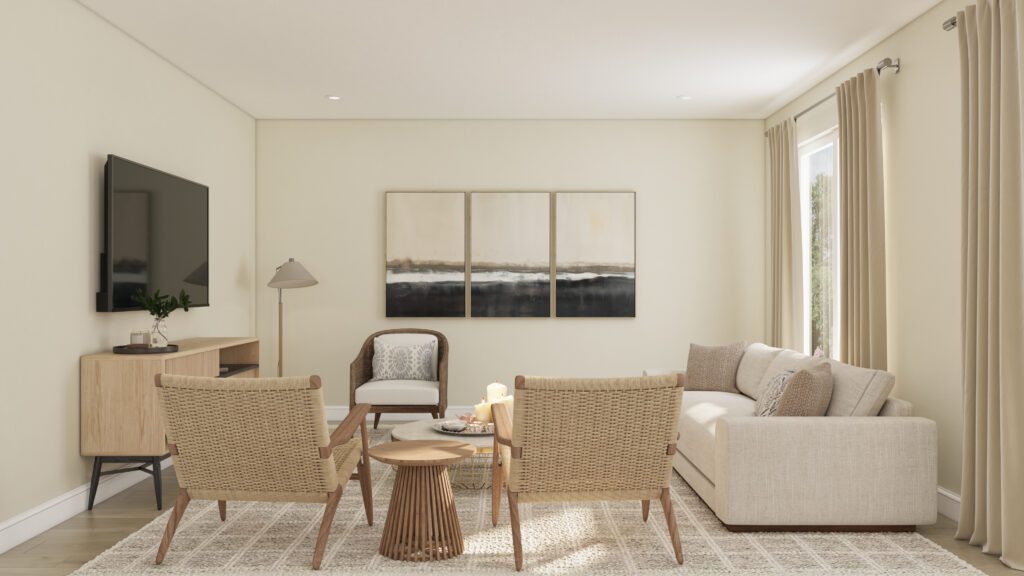 Home Plan 1200 living room.