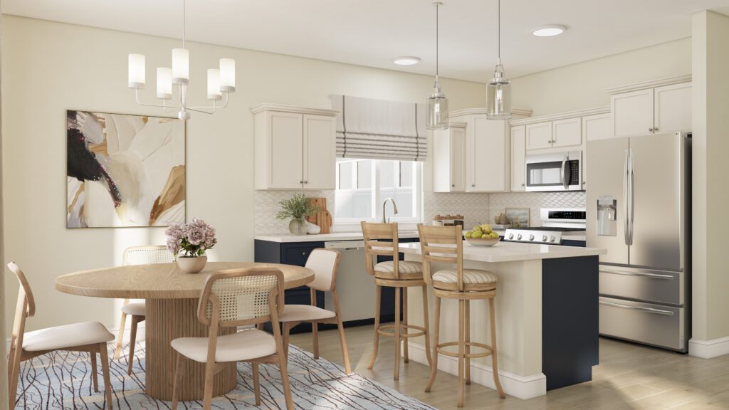 Home Plan 1200 kitchen and dining.