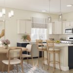 Home Plan 1200 kitchen and dining.