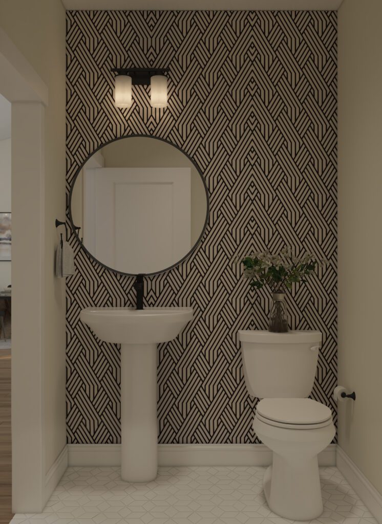 Home Plan 1940A powder room.