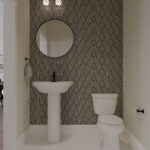 Home Plan 1940B powder bath.