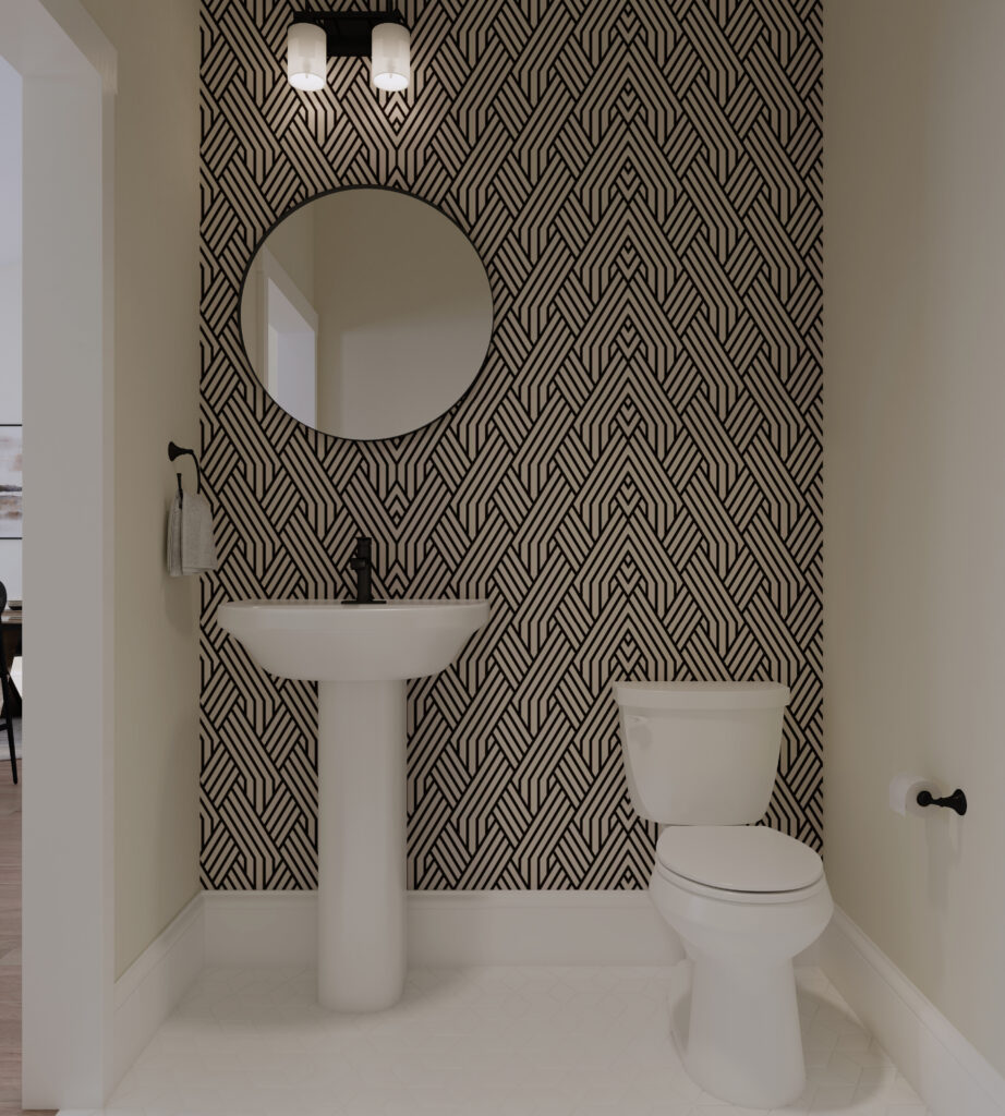 Home Plan 1940B powder bath.