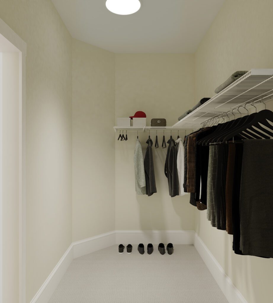 Home Plan 1940B walk in closet.