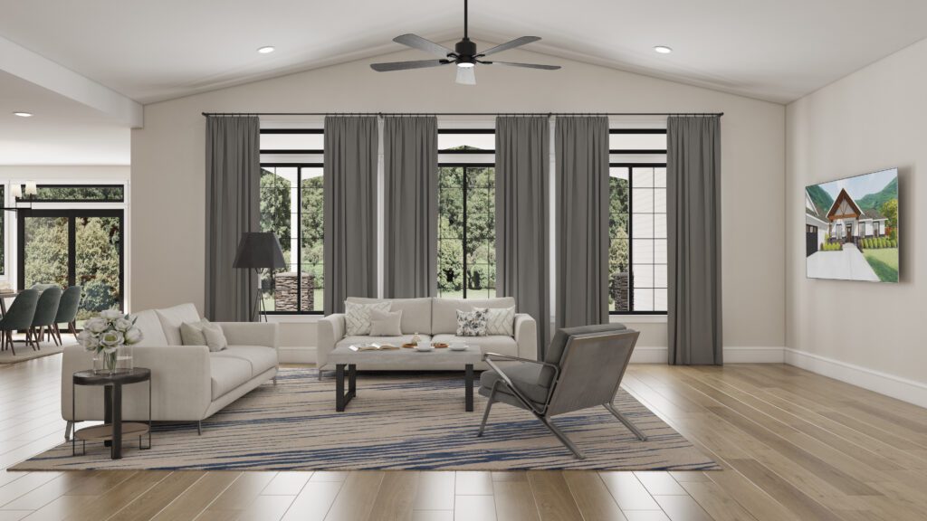 Home Plan 3711 great room.